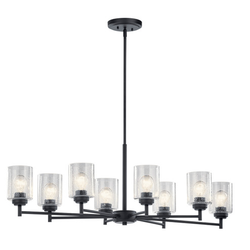 Winslow Eight Light Chandelier in Black (12|44035BK)