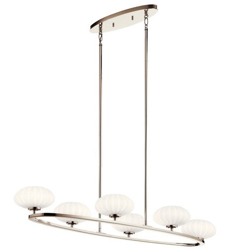 Pim Six Light Chandelier in Polished Nickel (12|52224PN)