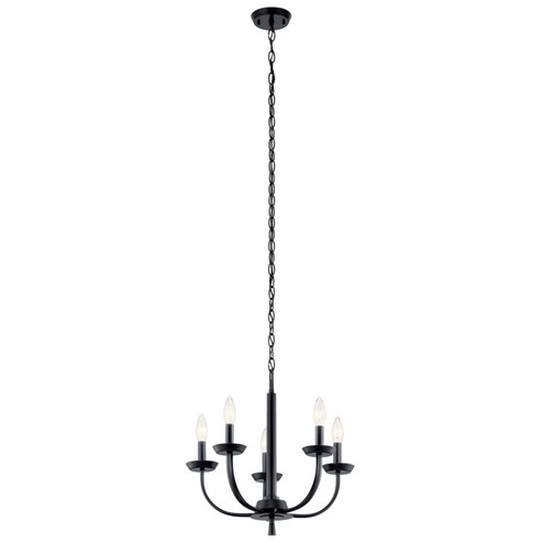 Kennewick Five Light Chandelier in Black (12|52385BK)