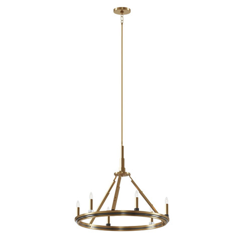 Emmala Six Light Chandelier in Brushed Natural Brass (12|52420BNB)