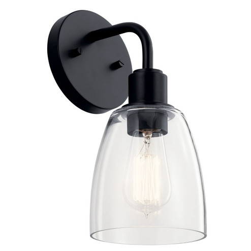 Meller One Light Wall Sconce in Black (12|55100BK)