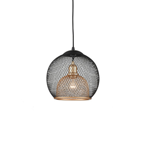 Gibraltar One Light Pendant in Black/Gold (347|494412-BK/GD)