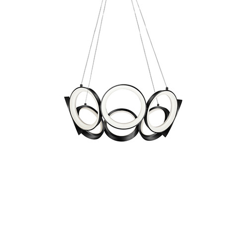 Oros LED Chandelier in Black (347|CH94824-BK)