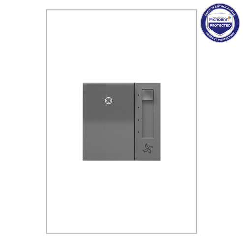 adorne Paddle Fan Speed Control Switch with Microban in Magnesium (246|AAFN4S16AM4)