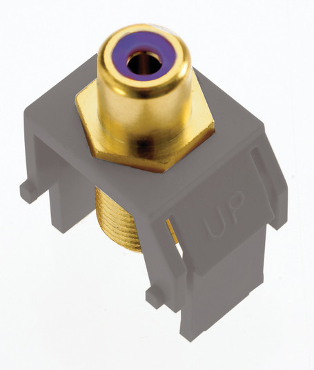 Adorne Subwoofer Rca To F-Connector in Magnesium (246|ACPRCAFM1)