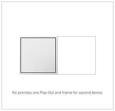 adorne 15A Two-Gang Pop-Out Outlet in White (246|ARPTR152GW2)