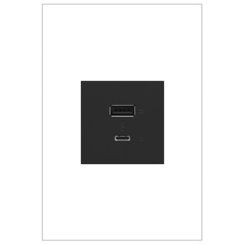 adorne Ultra-Fast USB Type-A/C Outlet Module in Graphite (246|ARUSB2AC6G4)