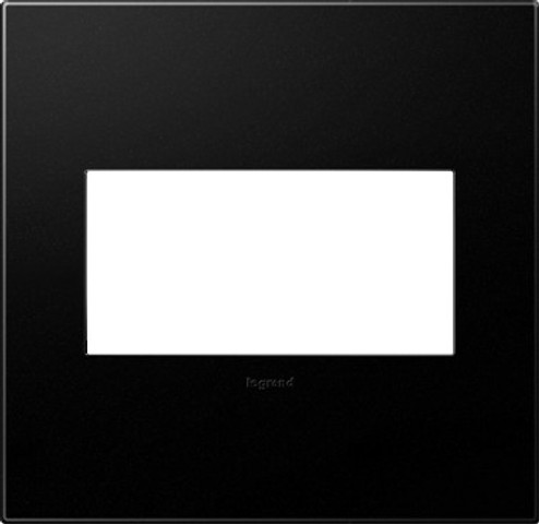 Adorne Two-Gang Screwless Wall Plate with Microban in Graphite (246|AWP2GGR4)