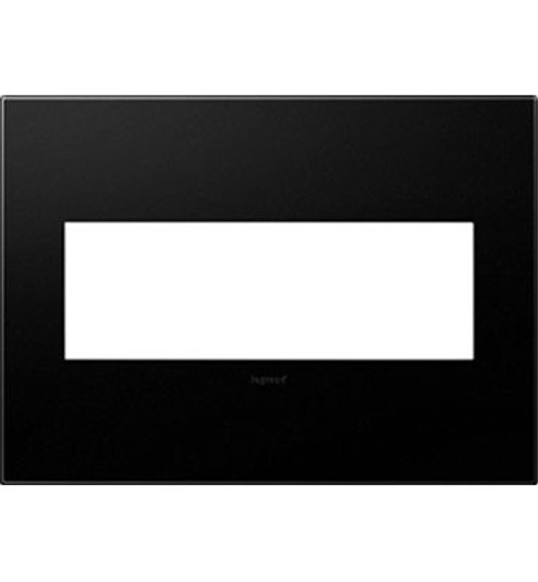 Adorne Three-Gang Screwless Wall Plate with Microban in Graphite (246|AWP3GGR4)