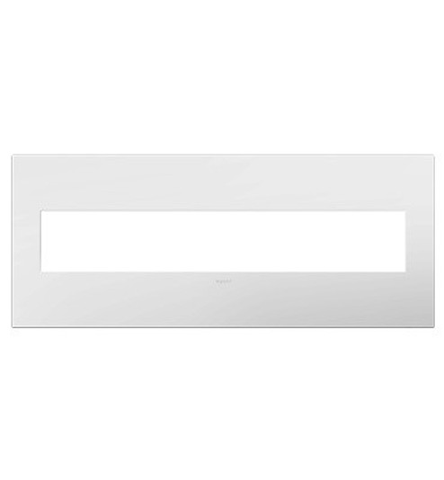 Adorne Six-Gang Screwless Wall Plate with Microban in White (246|AWP6GWHW1)