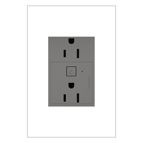 adorne 15A Smart Outlet with Netatmo Plus-Size in Magnesium (246|WNAR153M1)