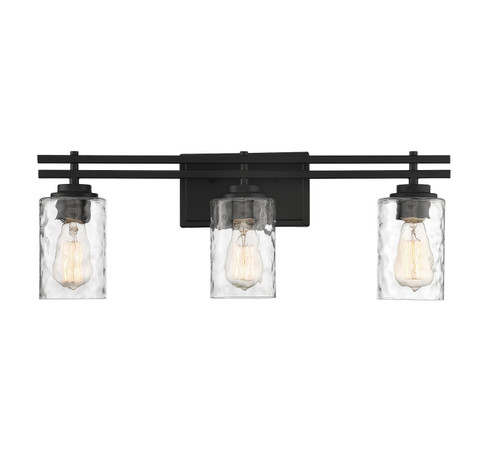 Baxter Three Light Bathroom Vanity in Matte Black (159|V6-L8-6090-3-BK)