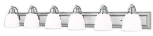 Springfield Six Light Bath Vanity in Brushed Nickel (107|10506-91)