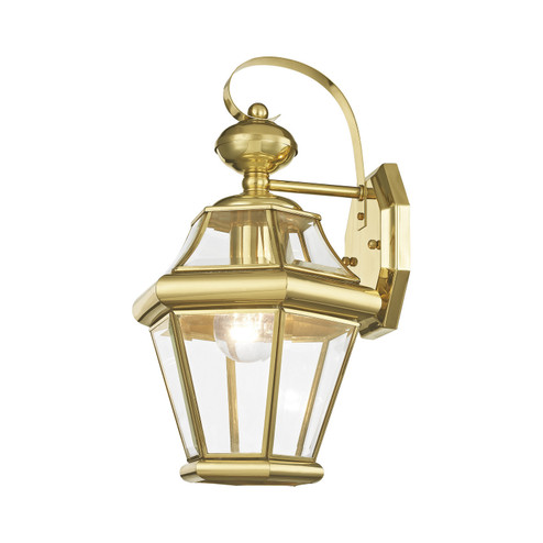 Georgetown One Light Outdoor Wall Lantern in Polished Brass (107|2161-02)