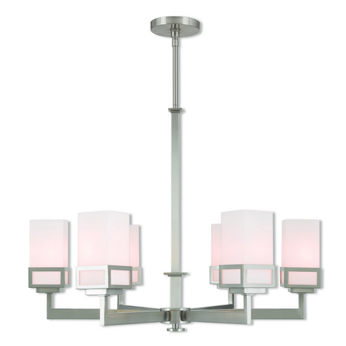 Harding Six Light Chandelier in Brushed Nickel (107|40196-91)