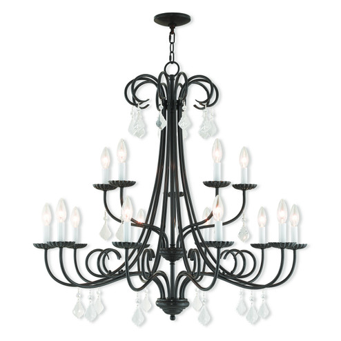 Daphne 15 Light Foyer Chandelier in English Bronze (107|40879-92)