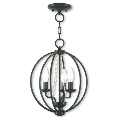 Arabella Three Light Mini Chandelier/Ceiling Mount in English Bronze (107|40913-92)