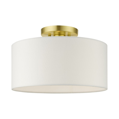 Meridian One Light Semi Flush Mount in Satin Brass (107|41097-12)