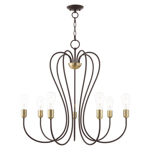 Lucerne Seven Light Chandelier in Bronze w/ Antique Brasss (107|41367-07)