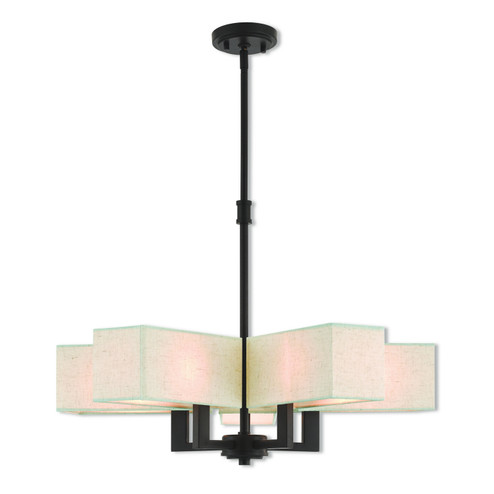 Rubix Five Light Chandelier in Bronze (107|42665-07)