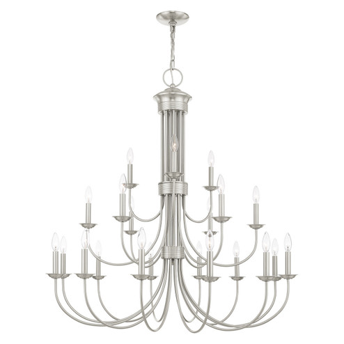 Estate 21 Light Chandelier in Brushed Nickel (107|42688-91)