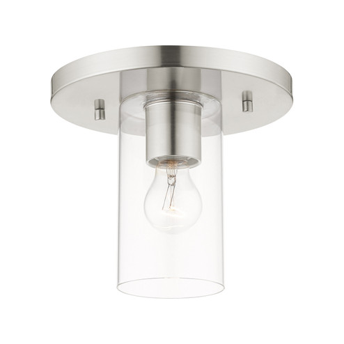 Zurich One Light Flush Mount in Brushed Nickel (107|45471-91)