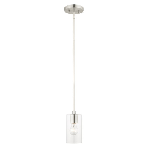 Zurich One Light Pendant in Brushed Nickel (107|45477-91)