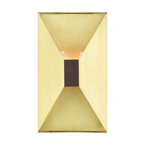 Lexford Two Light Wall Sconce in Satin Brass w/ Bronze (107|46002-12) Lexford Two Light Wall Sconce in Satin Brass w/ Bronze (107|46002-12)