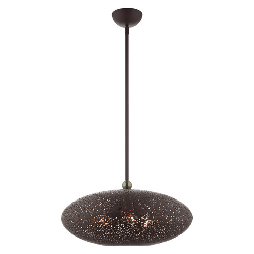 Charlton Three Light Pendant in Bronze w/ Antique Brasss (107|49185-07)