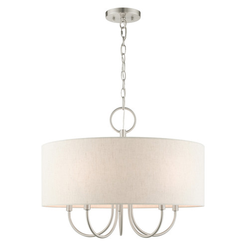 Blossom Five Light Chandelier in Brushed Nickel (107|49805-91)