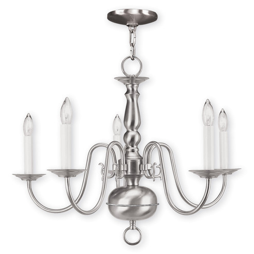 Williamsburgh Five Light Chandelier in Brushed Nickel (107|5005-91)