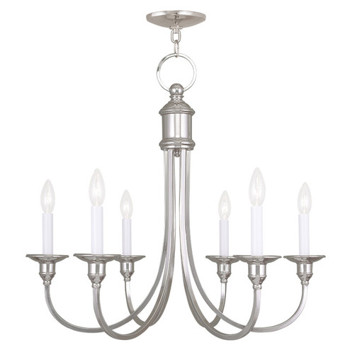 Cranford Six Light Chandelier in Polished Nickel (107|5146-35)