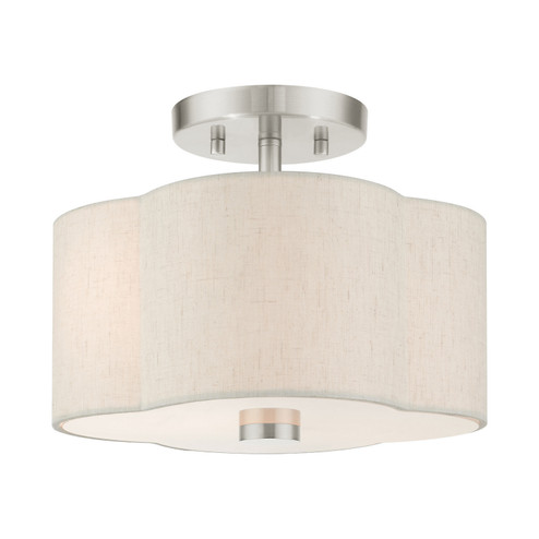 Solstice Two Light Semi Flush Mount in Brushed Nickel (107|58061-91)