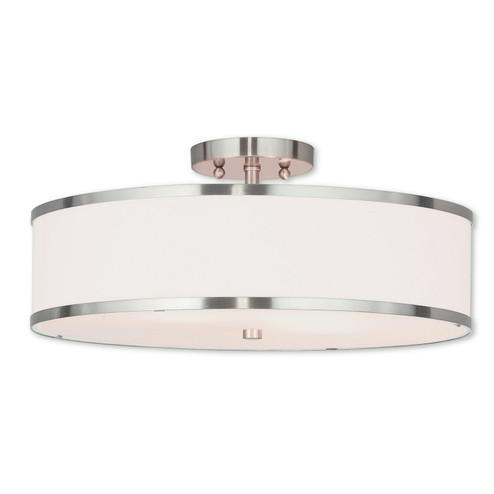 Park Ridge Three Light Ceiling Mount in Brushed Nickel (107|62629-91)