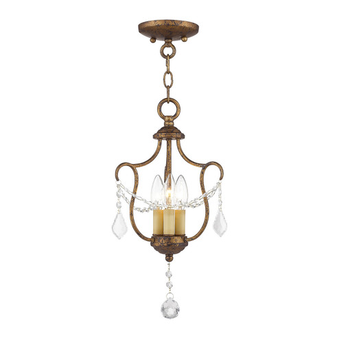 Chesterfield Three Light Mini Pendant/Ceiling Mount in Hand Applied Venetian Golden Bronze (107|6420-71)