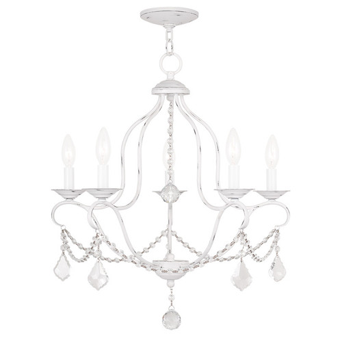 Chesterfield Five Light Chandelier in Antique White (107|6435-60)