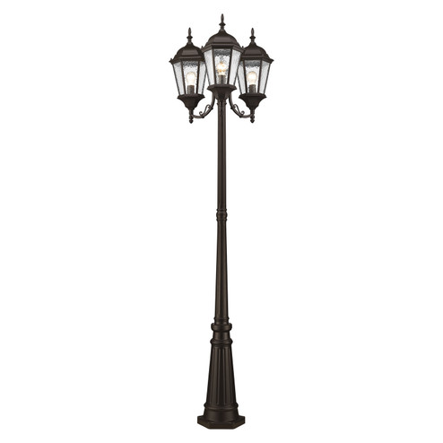 Hamilton Three Light Outdoor Post Mount in Bronze (107|7553-07)