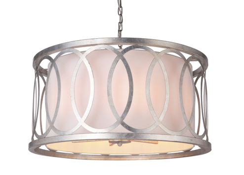 Wysteria Six Light Pendant in Silver Leaf, Soft Gold (90|252614)