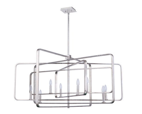 Eight Light Chandelier in Silver Leaf (90|560814)