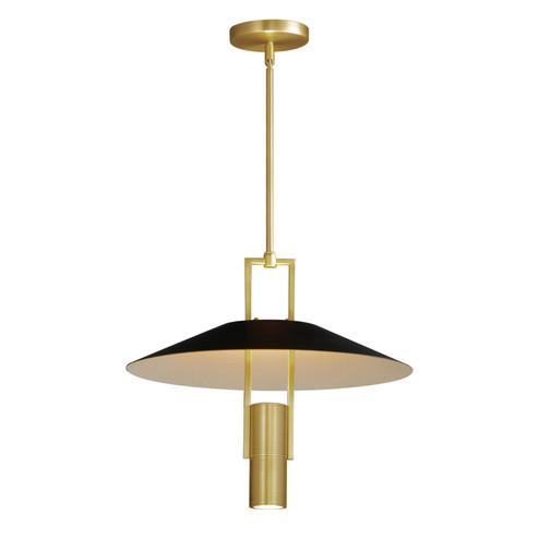 Tahoe LED Pendant in Black / Satin Brass (16|10098BKSBR)