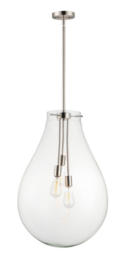 Gourd Three Light Pendant in Satin Nickel (16|10166CLSN)