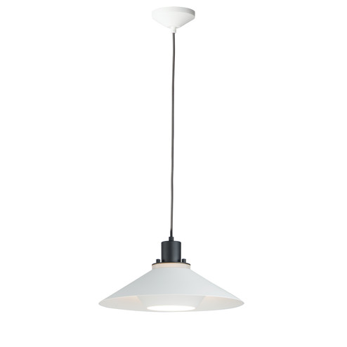 Oslo One Light Pendant in Black / White (16|11412BKWT)