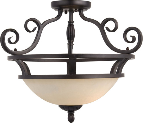 Manor Two Light Semi-Flush Mount in Oil Rubbed Bronze (16|12201FIOI)