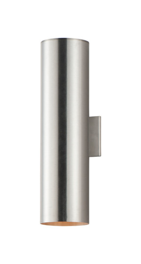 Outpost Two Light Outdoor Wall Lantern in Brushed Aluminum (16|26105AL)