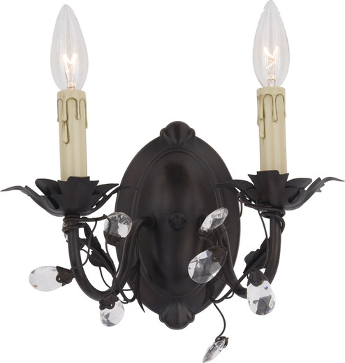Elegante Two Light Wall Sconce in Oil Rubbed Bronze (16|2857OI)