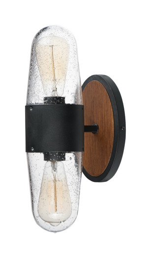 Lido Two Light Outdoor Wall Lantern in Antique Pecan / Black (16|30012CDAPBK)