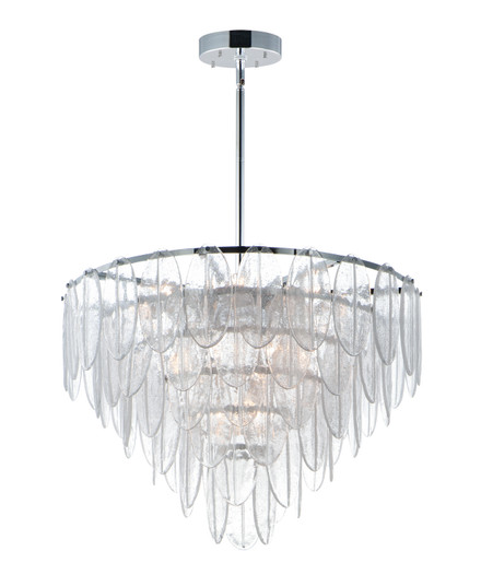 Glacier 19 Light Chandelier in White / Polished Chrome (16|30737CLWTPC)