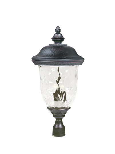 Carriage House DC Three Light Outdoor Pole/Post Lantern in Oriental Bronze (16|3421WGOB)