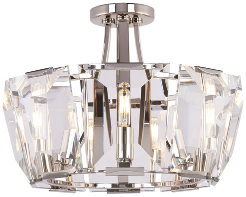 Castle Aurora Eight Light Semi Flush Mount in Polished Nickel (29|N6987-613)