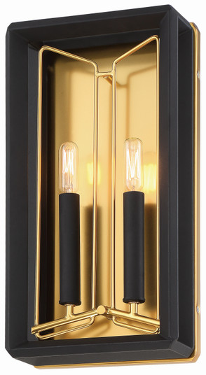 Sable Point Two Light Wall Sconce in Sand Black With Honey Gold (29|N7852-707)